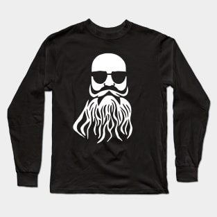 Bald Beard Sunglasses Biker Dude Long Sleeve T-Shirt